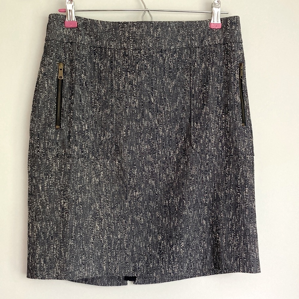 Ann Taylor |Tweed Skirt with Full Zipper sz 8